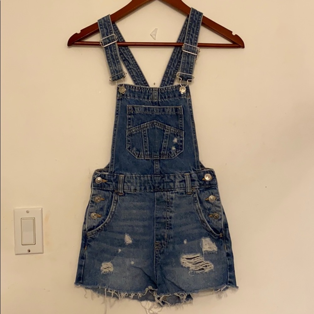 Fitted Denim Overalls